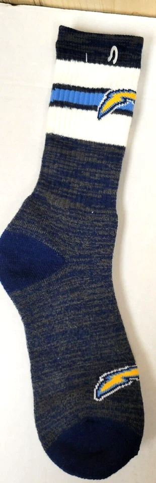 NFL Los Angeles Chargers Men's Socks, New (2-BAND STRIPE ) - Image 1 of 1
