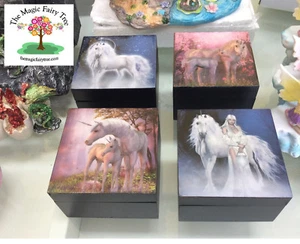 10cm epoxy resin trinket jewellery decorative unicorn box decor craft - Picture 1 of 5