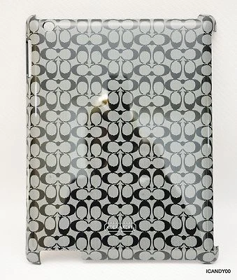 Nib Coach Signature Molded iPad Hardshell Case Cover F66676 ~Black/White - Image 1 of 4