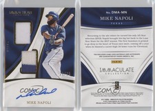 2017 Panini Immaculate Dual Material /25 Mike Napoli #DMA-MN Auto