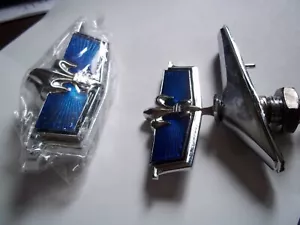 NEW 1977 1978 1979 CHEVROLET CAPRICE TRUNK AND FRONT BLUE LOCK EMBLEM CHEVY - Bild 1 von 1
