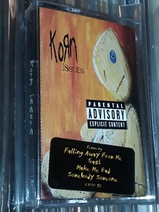ORIGINAL KORN ISSUES CASSETTE TAPE USA ED HYPE STICKER 1999 STILL SEALED METAL - Picture 1 of 4