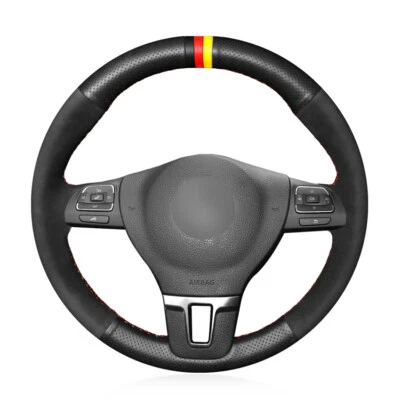 Steering Wheel Cover for Volkswagen VW Gol Tiguan Passat B7 Mk6 CC Touran Jetta — 第 1/4 张图片