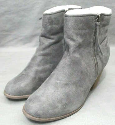 DIBA Womens Casual/Dress 2.9" Heel Ankle Boots Size 8M Gray Faux Leather Upper - Image 1 of 4