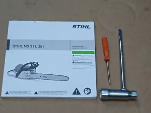 STIHL MS391 MS311 Motosierra Manual del Propietario y Herramientas, Llave - Imagen 1 de 1
