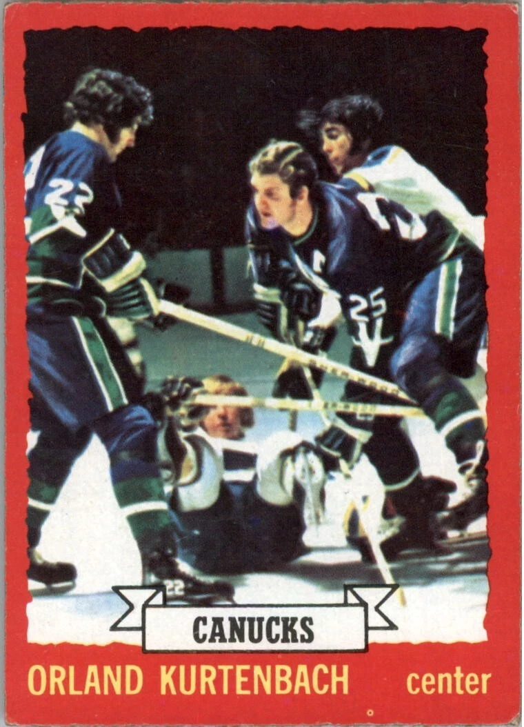 1973-74 O-PEE-CHEE HOCKEY #4 ORLAND KURTENBACH VANCOUVER CANUCKS DARK