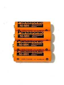 4pcs Panasonic 1.2V 2000mAh AA Ni-MH Rechargeable Battery HHR-210AAB - Picture 1 of 4