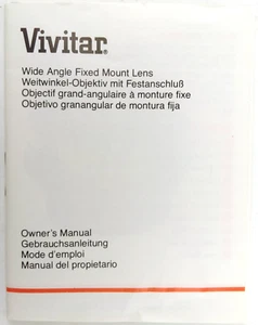 VIVITAR 28mm f/2.8 Wide Angle Lens Owner's Manual Booklet - Near Mint - Picture 1 of 1
