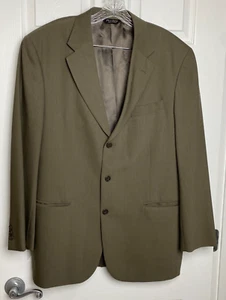 Jos A Bank 43R Olive Brown Gray Mix Blazer Sports Jacket Coat 100% Wool B40 - Picture 1 of 17