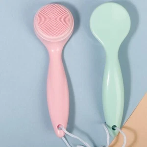 Spazzola impermeabile in silicone manico lungo spazzola pulizia viso cura viso - Foto 1 di 12