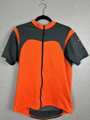 Nike Sphere Dry Cycling Jersey Men’s Medium Dri-Fit Gray/Orange Athletic Wear - Image 1 of 4