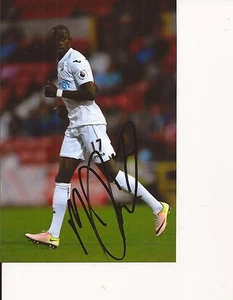 SWANSEA: * MODOU BARROW SIGNED 6x4 ACTION PHOTO+COA - Picture 1 of 1
