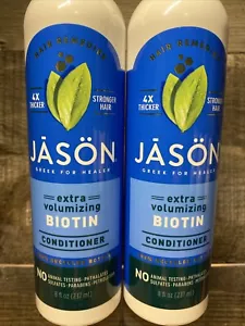 Jason Thin-to-Thick Balsamo Biotina Extra Volumizzante 8 oz Lotto di 2 Bottiglie - Foto 1 di 3