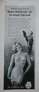 1953 Women's Life by Formfit Girdle Bra Harper's Bazaar look  Vintage Fashion ad - Picture 1 of 1