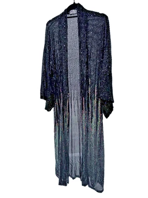 Kimono Free People Party On Lentejuelas Negro/Cobre Talla Única Foto 1 de 4