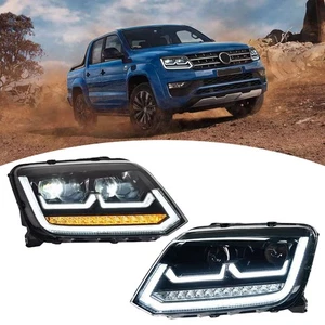 For VW Amarok 2010-2022 LED Headlight Assembly DRL Hi/Low Beam Sequential Turn - Picture 1 of 10