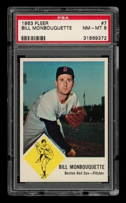 1963 Fleer Set-Break #  7 Bill Monbouquette PSA 8 NM-MT - Image 1 of 3
