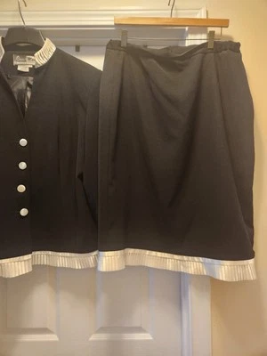 Traje de mujer 2 piezas falda negra Ben Marc talla 14 Foto 1 de 4