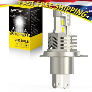 AUXITO 1X Motorcycle Headlight Super Bright White 9003 H4 LED Bulb High Low Beam - Picture 1 of 7