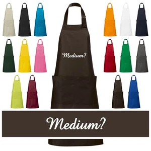 Delantal de barbacoa bordado de alta calidad delantal de barbacoa "¿Mediano?" Filete barbacoa parrilla - Imagen 1 de 17