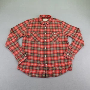 Ralph Lauren Shirt Mens Large Red Plaid Flannel Denim & Supply Button Up Casual - Picture 1 of 9