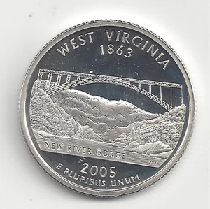 2005 S Silver Proof WEST VIRGINIA Quarter - 90% Silver - Picture 1 of 2