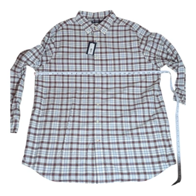 Daniel Cremieux Classic Bottom Down - Red Mult Shirt Check Plaid Long sleeve 2XT - Image 1 of 4