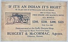 c.1912 Indian Motorcycle Advertising Postcard