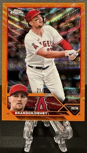 2023 Topps Chrome BRANDON DRURY #/25 Orange Wave Refractor SSP Rare🔥Angels
