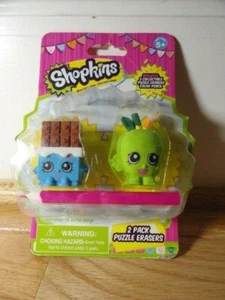 Shopkins 2-Pack Puzzle Erasers Pencil Toppers - Picture 1 of 2