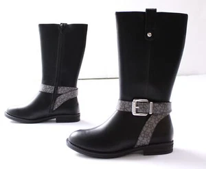 DKNY Girl's Round Toe Emma Esmeralda Riding Boots JL3 Black Size US:12 UK:10.5 - Picture 1 of 11