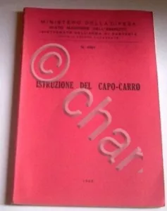 Militaria - Artiglieria Istruzione del capo carro 1952 - Imagen 1 de 1
