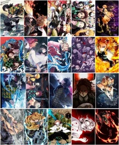 20 cards Demon Slayer Kimetsu No Yaiba Card Paster Card Stickers - Picture 1 of 2