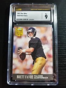1991 Fleer Ultra Brett Favre RC CGC 9 #283 Falcons Packers - Picture 1 of 2