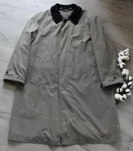 Morgan Classics Herren langer hellkhaki grün gefütterter Kragen warm Trenchcoat - Bild 1 von 8