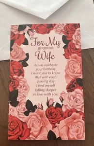 Birthday For My Gorgeous Wife True Love 5”x7.75" Stockwell Greeting Card - Picture 1 of 12