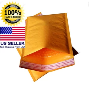8" x 7"(+1.5"FOLD) inner (#CD) Kraft Bubble Mailer Paper Shipping Bag - - Picture 1 of 3