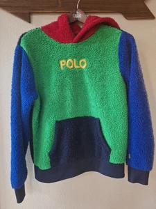 Polo Ralph Lauren Kinder Logo Teddy Fleece Hoodie Pullover Gr. L 14/16 - Bild 1 von 6