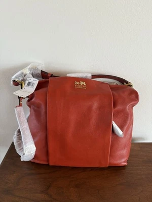 Coach Persimmon Orange Red Leather Madison Isabelle Shoulder Bag Purse 21224 NWT - Image 1 of 4