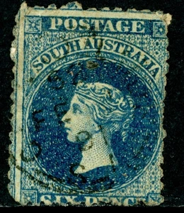 South Australia 1867 QV 6p Preußisch Blau Perf 111/2x121/2 VFU H307 - Bild 1 von 6