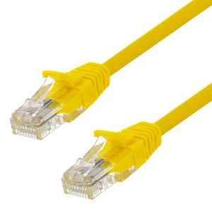Ethernet Patch Cable CAT5E, UTP, 24AWG, 0.5 Ft, 10 pack, Yellow - Picture 1 of 4