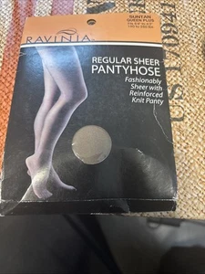 Pantimedias Ravinia Regular Transparente Tejidas Panty Suntan Queen De Colección Nuevas de Lote Antiguo - Imagen 1 de 2