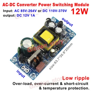 AC-DC Converter AC 110V 220V 230V to DC 12V 1A Switching Power Transformer Board - Picture 1 of 8