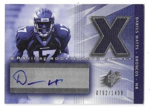 2004 SPX DARIUS WATT AUTO JERSEY RC #193 DENVER BRONCOS 0792/1499 - Bild 1 von 2
