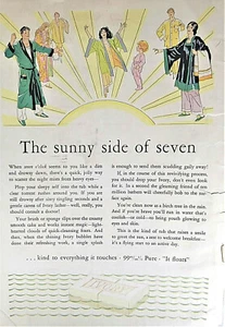 Vintage 1929 Ivory Soap Ad, The Sunny Side of Seven, Procter & Gamble - Picture 1 of 4