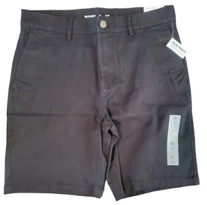 Old Navy schmale Herrenshorts Größe 32 9"" Innennaht eingebaut Flex schwarz - Bild 1 von 2