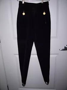 DONNA KARAN NY WOMENS VINTAGE STRETCH STIRRUP SKI PANTS - Picture 1 of 2