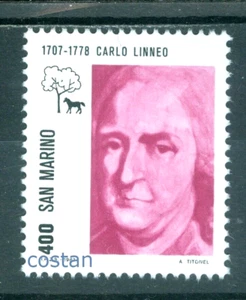 1983 Carl von Linné/Linnaeus,biologist,physician/taxonomy,San Marino,Mi.1274,MNH - Picture 1 of 1