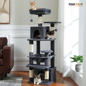 PAWZ Road Cat Tree Tower Scratching Post Scratcher Condo House Bed Toys 136cm - Picture 1 of 40