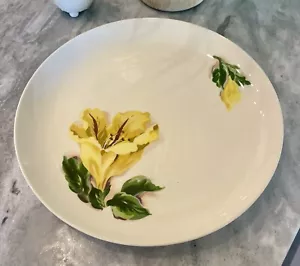 Santa Anita Ware CUP OF GOLD Flowers Of Hawaii 12 1/2” Serving Platter RARE - Picture 1 of 4